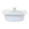 Gibson Elite® 1.9qt. White Ceramic Casserole with Glass Lid